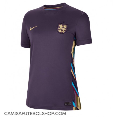 Camisa de time de futebol Inglaterra Replicas 2º Equipamento Feminina Europeu 2024 Manga Curta